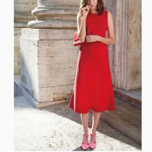 Boden Dresses & Skirts - Boden Eleana Knit Sweater Red Dress- Size 4